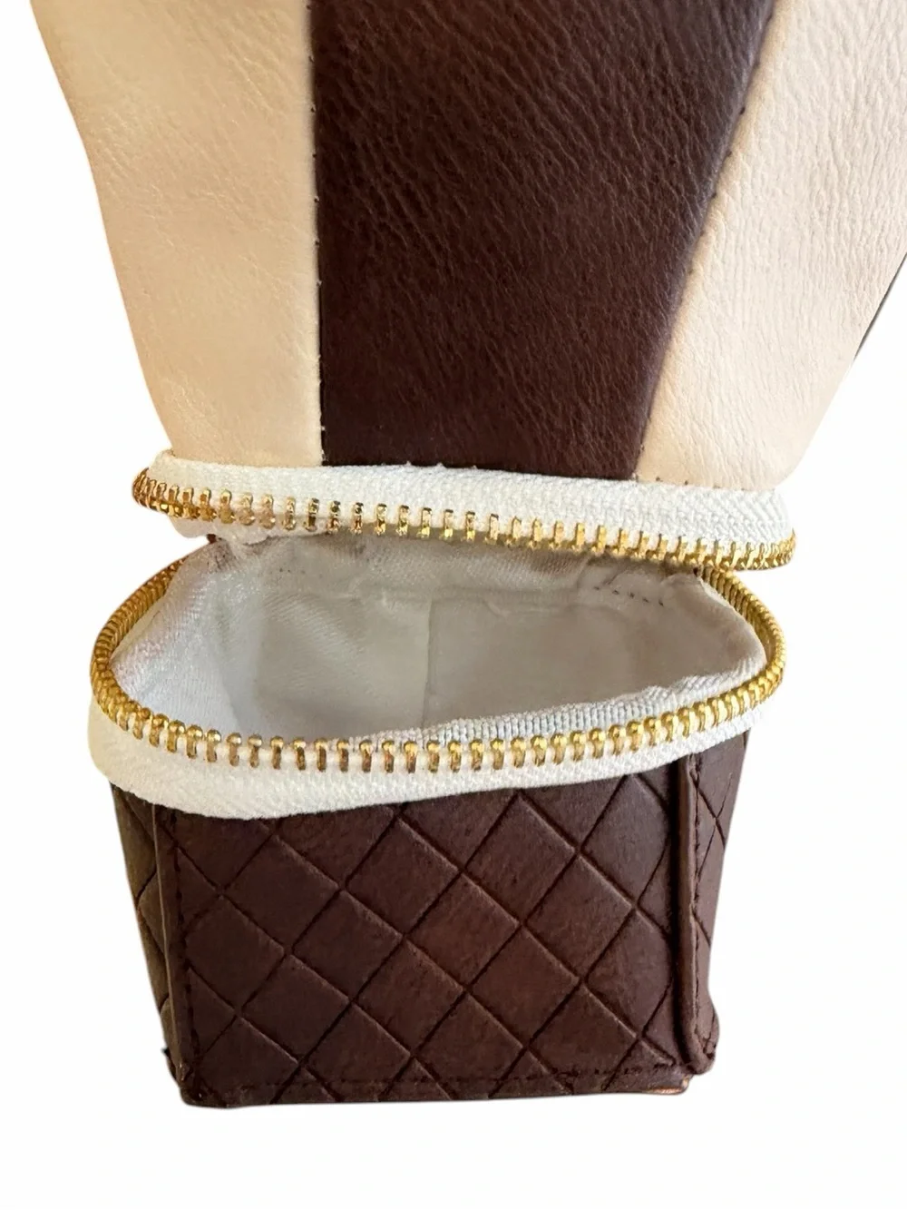 Albuquerque NM Fiesta Brown/Cream  Faux Leather Crossbody 